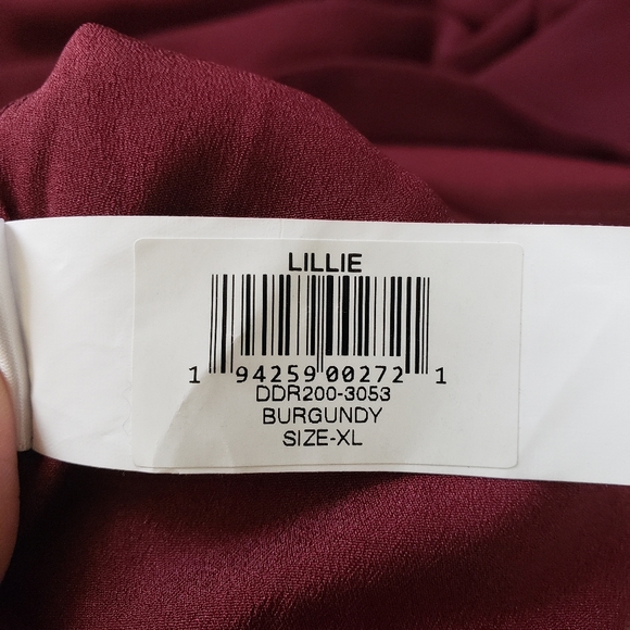 NEW Dress The Population Lillie Maroon Long Sleeve Minidress - Picture 9 of 10